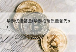 华泰优选基金(华泰柏瑞质量领先a)